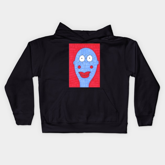 Blue and Red Man Kids Hoodie by JaySnellingArt
